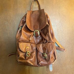 Vintage brown leather Hobo International Backpack